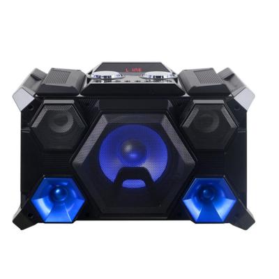 China Portable Mini System Party Speaker With LED Strobe Light USB SD FM Radio Speaker for sale