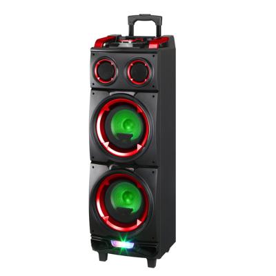 China USB/FM/Bluetooth/aux. - in /SD card /SD card /Wireless MIC LINE 8 inch*2 60w extra bass home theater system party box party speaker box with wireless MIC for sale