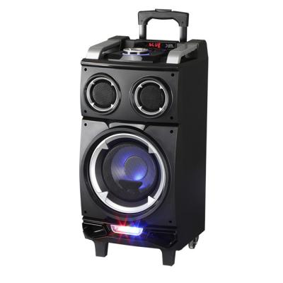 China Phone Operate LINEN 8 inch*1 PMPO Large Power 600w Bass Party Box Speaker Cart Bass Speaker With Wireless MIC for sale