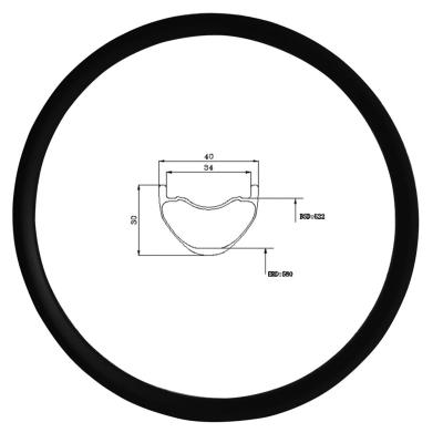 China Toray dejpth carbon wheel 40mm width 30mm carbon mtb rims full mountain bikes 29er for XC AM electric bike for sale