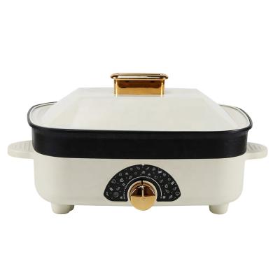 China Outdoor 5.5L Capacity Thermostat Grill Multifunctional Non-stick Pan Electric Skillets Frying Pot for sale