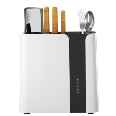 China Disinfection Plastic Modern Stainless Steel Rectangular Knife Block Holder for sale