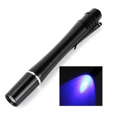 China Gifts Aluminum Alloy Mini 380NM 365NM 395NM White Dry Battery Inspection Torch Led Flashlight Portable UV Pen for sale