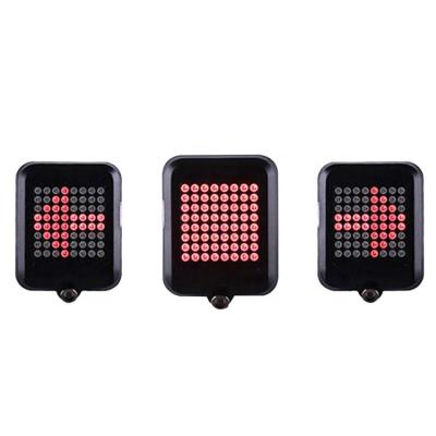 China Rear Laser Light Accessories Recycling Rechargeable Red Led Warning Signal Lights Bike Rear Brake Lamp Smart Bike Laser Tail Turning Light for sale