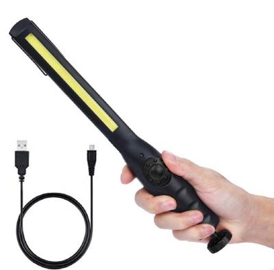 China Car Workshop Dimmable Magnetic Handheld Flashlight Magnetic Slim COB Led 10W Work Lamp for sale