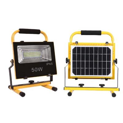 China Outdoor Work Waterproof IP66 IP67 Adjustable Slim Rechargeable Portable Super Bright Floodlights RGB Led Flood Light 50W Solar for sale