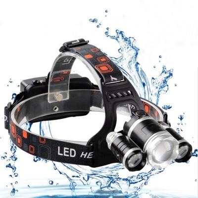 China Low Power Indication Camping Hunting Hunting T6 Head Flashlights Zoom Headlamp 1000 Lumens Mining 3 LED Rechargeable Headlamp for sale