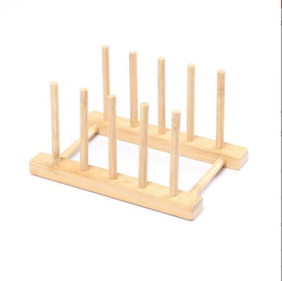 China Wholesale High Quality Sustainable Drainable Wooden Rack Bamboo Dish Tray Rack for sale