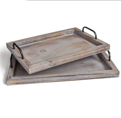 China China Wholesale Wooden Tray New Design Narrow Wooden Breakfast Tray With Handle for sale