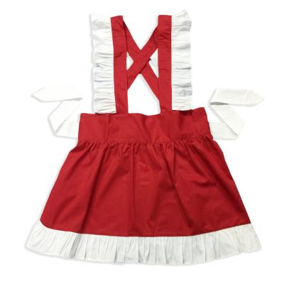 China New Style Ruffled Apron Japanese Cotton Cleaning Apron Women's Vintage Ruffled Aprons for sale