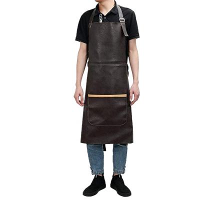 China Leather Tidy/Storage Bartender Apron For Men's Black Apron Waterproof Leather Tools Working Custom Logo Tool Vest For Carpenters Work Clothes for sale