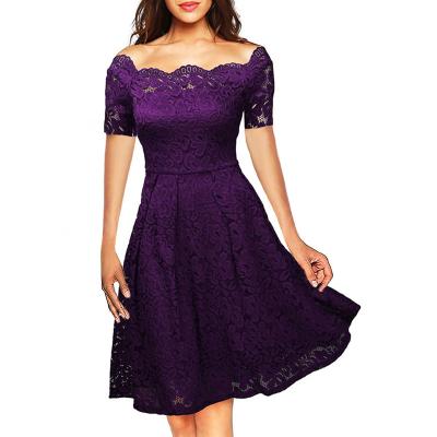 China Anti-wrinkle Ladies Fashion Plus Size Long Sleeve Off Shoulder Dresses For Fashionable Women for sale