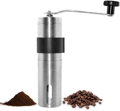 China 2022 Latest High Quality Hotel Stainless Steel Portable Coffee Grinder Manual Coffee Maker Include Silicon Rubber Case for sale