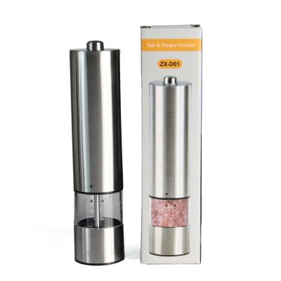 China Fashionable Portable Grain Spice Grinder Seasoning Grinder Stainless Steel Holder With Light Kitchen Grinding Tool for sale