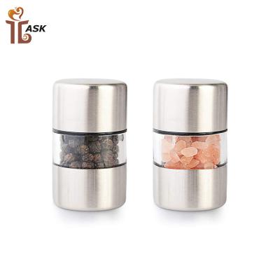 China Newest Viable Factory Direct Mechanism Mini Salt Pepper Mill Stainless Steel Manual Grinder Beautiful for sale