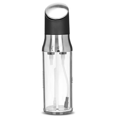 China New Design Fashionable Kitchen Plastic 2 in 1 Oil Spray and Pour Bottle Cooking Dispenser Sprayer Bottle for sale