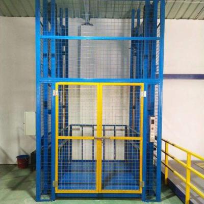 China 1000kgs workshop guide rail cargo lift for work shoop or warehouse for sale