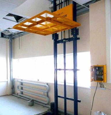 China 1000kgs workshop guide rail cargo lift for work shoop or warehouse for sale