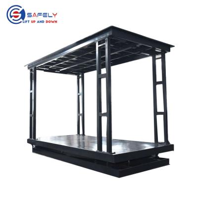 China Hotels 3m best price stationary car parking scissor lift platform car lift 4 ton underground garage double scissor car for sale