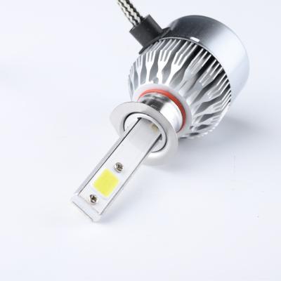 China 2022 New Design Aluminum Universal Car Headlight C6 H1 LED Waterproof Headlight For Cars Trucks for sale