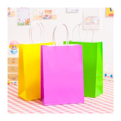 China BIODEGRADABLE custom kraft paper bag clothing shopping bag gift packaging handbag with custom logo for sale