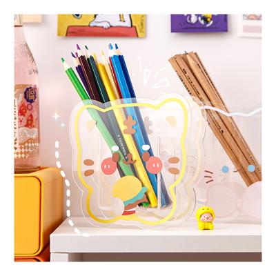 China Creative Eco-friendly Creative Cartoon Memory Tube Pen Holder Cute Desktop Multi-Function Stand for sale