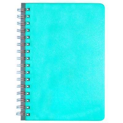 China Simple PU Leather Coil Spiral Coil Hardcover A5 Notebook Student Diary Office Stationery Notebook for sale