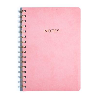 China PU Leather Spiral Coil Notebook Student Stationery Notebook A5 Office Hard Cover Notebook for sale