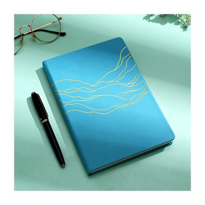 China A5 Hardcover Customized Hardcover PU Cover Non-spiral Notebook Sequin Hot Stamping Star Printing Sewing Binding Notepad for sale