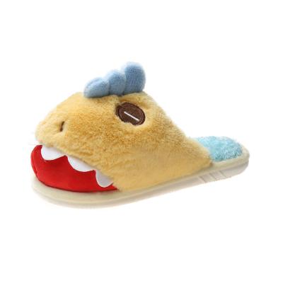 China 2022 Fashion Trend Best Cartoon Slippers Cute Cartoon Dinosaur Winter Home Sale Indoor Fluffy Women Slippers for sale