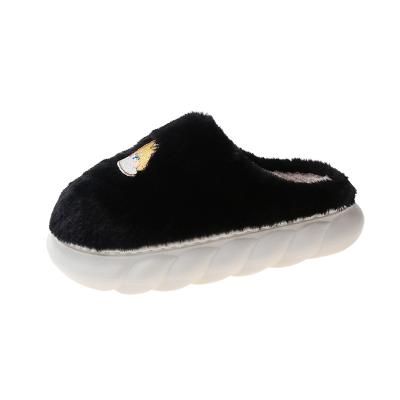 China Fashion Trend Autumn And Winter Home Indoor Female Animal Cartoon Couples Thick-soled Plush Slippers for sale