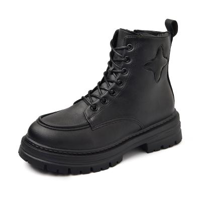 China Lady Boots Lady Fashion winter fashion trend boots version women side zipper fashion leather winter high cut boots for sale