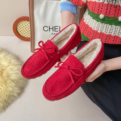 China Fashion trend velvet bean warm shoes snow fur non-slip women's winter boots large size soft lower arch flat bottom shoes for sale