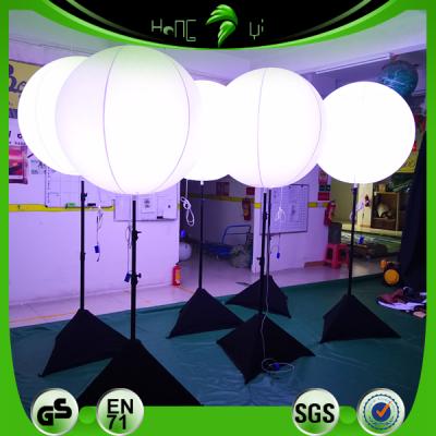 China Promotion Metal Stand Inflatable White Ball with LED Crystal Sphere for sale