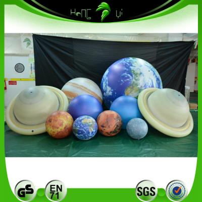 China Promotion Hot Sale Hanging Inflatable Lighting Planets, Inflatable Solar System Balloon With LED Light for sale