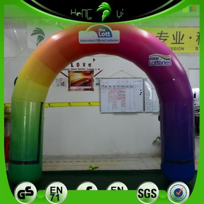 China Outdoor PVC Inflatable Inflatable Rainbow Arch Decoration Custom Color for sale