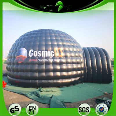 China Fire Retardant Inflatable Projection Tent Round Lid Inflatable Trade Show House for sale