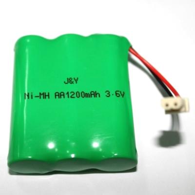 China Cordless Phone Triangle Ni-MH AA 1200mah 3.6v Rechargeable Battery For Cordless Phone, Solar Lighting, Shaver for sale