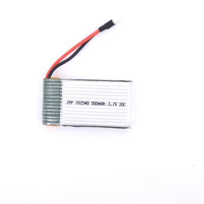 China Toys Drone Battery 702540 500mAh 3.7V 20C Lipo Battery for sale