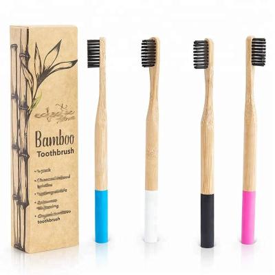 China LOW MOQ OEM Eco - Friendly 4 Pack Organic Bamboo Toothbrush for sale