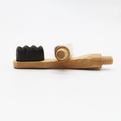 China Screw Interface Wholesale BPA Free Replaceable Head Bamboo Charcoal Toothbrush Nano Head for sale