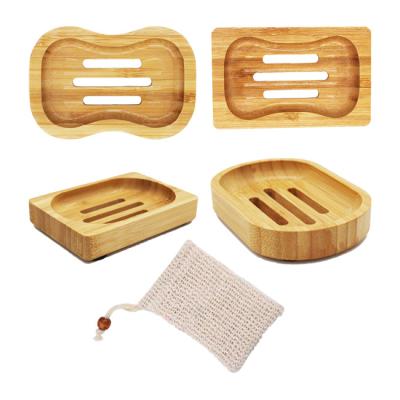 China Modern 100% Biodegradable Eco-Friendly Bamboo Soap Dish for sale