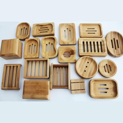 China Modern Environmental Customized Bamboo Soap Holder Bamboo Soap Dish Holder Reusable Natural Dish Box Bamboo Soap Holder for sale