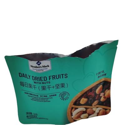 China OEM Moisture Proof Matte Varnish Printed Food Grade Customized 3 Side Sealer 2 in 1forDaily Dried Fruits with Nuts Dry and Wet Separate Bags for sale