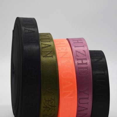 China High Tenacity Custom logo jacquard webbing 50mm for bag strap for sale