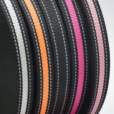 China High Tenacity Nylon webbing reflective for making dog collar and leash for sale