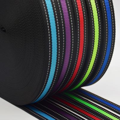 China High Tenacity Factory Eco-Friendly pet reflective webbing imitation nylon dog cat polyester tapes for sale