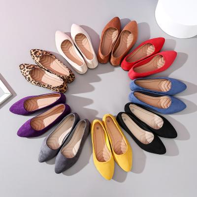 China New arrival custom made flat summer pu solid color dress leather pointed flat shoes women flat sandals for sale