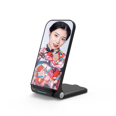 China 2022 Customized Wholesale Portable Small Vanity Mirror Square Folding New Product Fast Wireless Charging Stand Cell Phone for sale