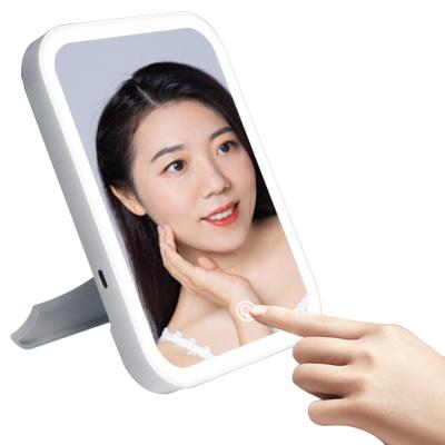 China Personalized Travel Mirror Handle Makeup Mirror With Light Bands For Gift Suitable Around Light Up Mirror For Pocket for sale